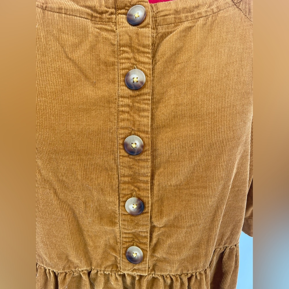 Anthropologie Mustard Corduroy Peasant Blouse - Picture 8 of 11